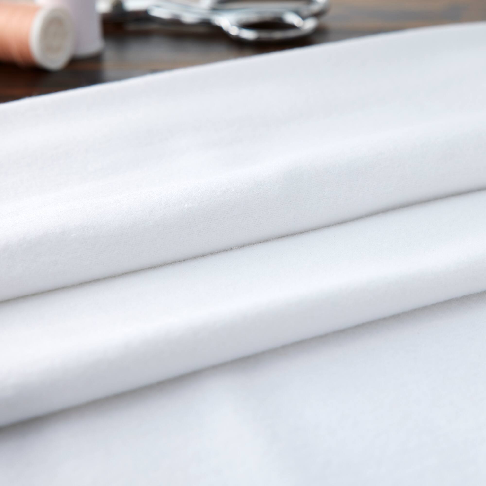 10 yd. Full Bolt: Feldman White Cotton Flannel Fabric